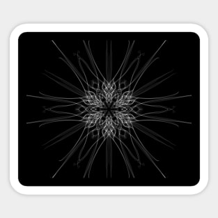 Silver Geometric flower Sticker